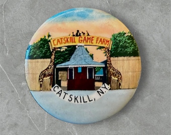 Vintage Catskill Game Farm Souvenir Pin - Catskill Mountains Memorabilia - Vintage Souvenir Pin