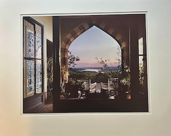 Len Jenshel  Photograph - View toward Hudson River from porch at  Olana, the Frederic Church house in Columbia County New York - 1985