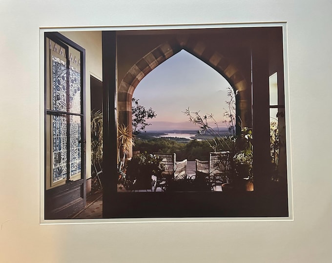 Len Jenshel  Photograph - View toward Hudson River from porch at  Olana, the Frederic Church house in Columbia County New York - 1985