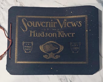Vintage Souvenir Views of the Hudson River - Circa 1910 - New York - 8 Color Views as seen from the Steam Ships sailing the Hudson