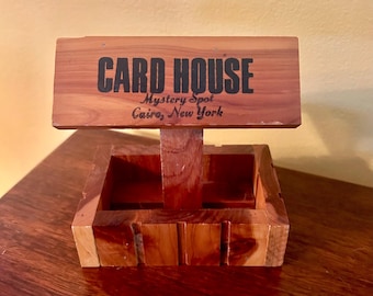 Vintage Wood Souvenir from the Mystery Spot - Cairo New York - Catskill Mounatins
