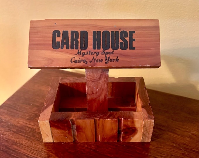 Vintage Wood Souvenir from the Mystery Spot - Cairo New York - Catskill Mounatins