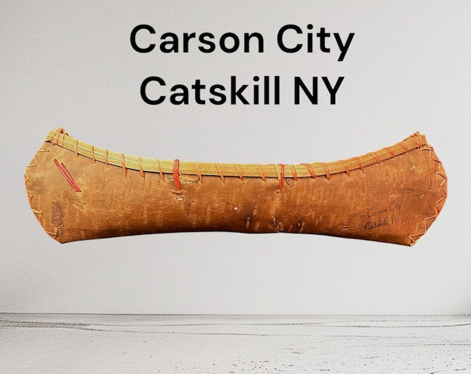 Vintage Souvenir from Carson City, Catskill NY - Birch Bark - Catskill Mountains Memorabilia