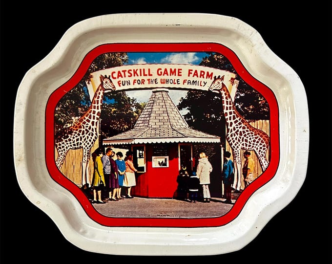 Vintage Catskill Game Farm Souvenir Tray - Catskill Mountains Memorabilia
