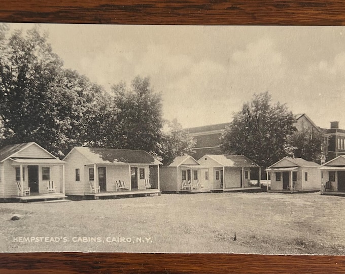 Vintage Cairo New York Postcard -  Hemptsead's Cabins - Route 23 - Catskill Mountains Memorabilia