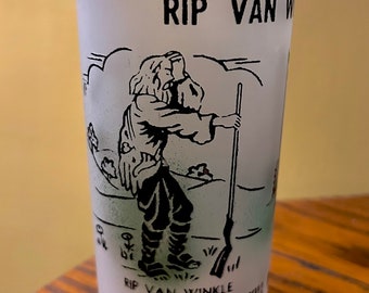 Vintage 1950’s Rip Van Winkle Trail - Point LookOut Tumbler Souvenir  – Catskill Mountains Memorabilia - Molly Smiths, Rips Lookout