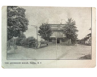 Vintage Catskill Mountains Postcard - The Anderson House - Purling New York - Circa 1910