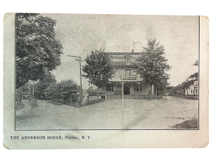 Vintage Catskill Mountains Postcard - The Anderson House - Purling New York - Circa 1910