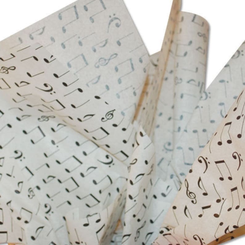 MUSIC NOTES Tissue Paper Tissue Paper 10 Large Sheets Gift Etsy