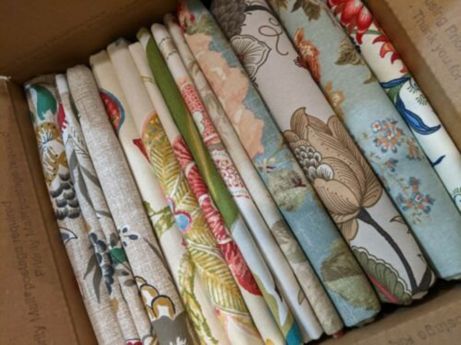 Blue Mixed Designer fabric remnants/home decor Etsy