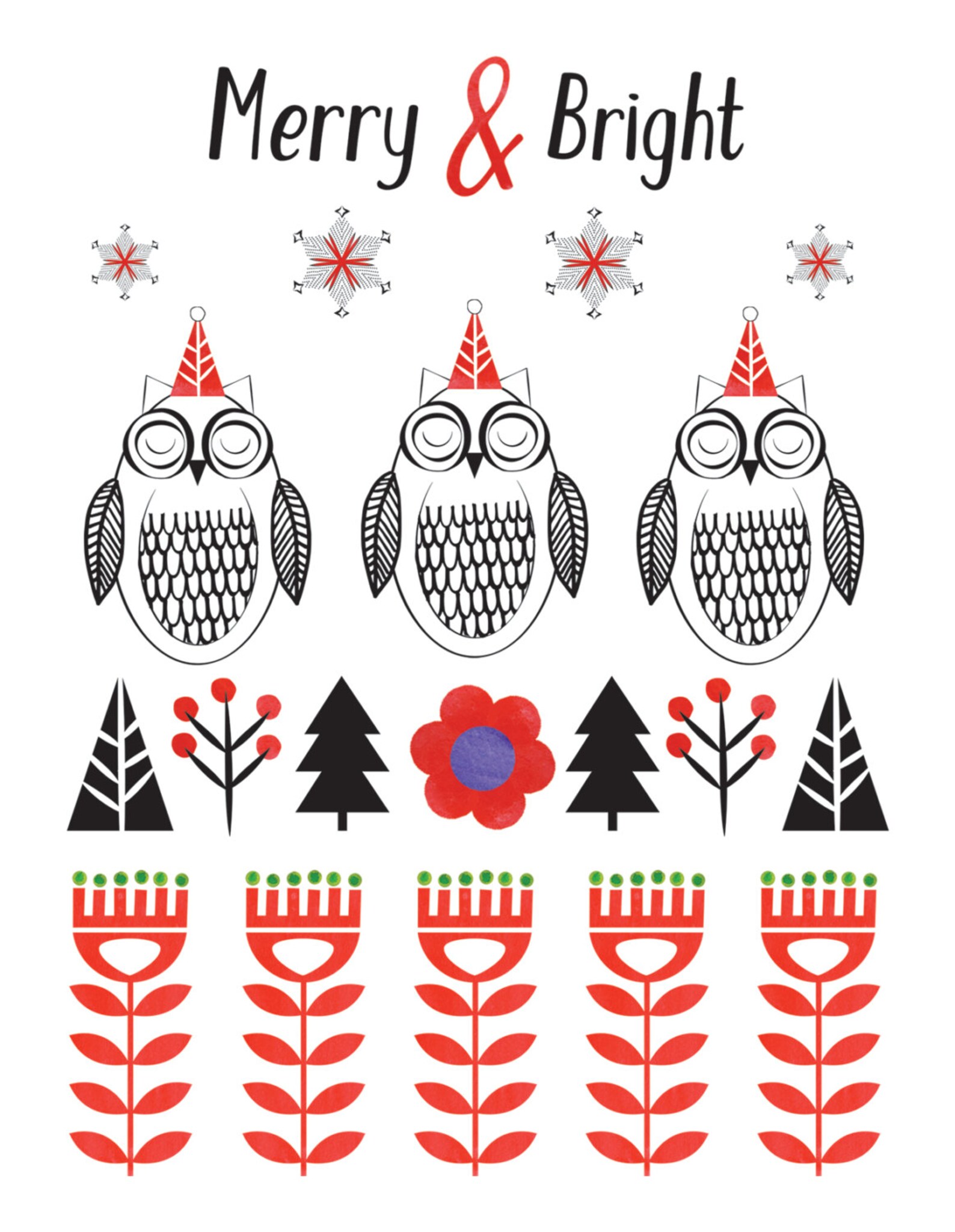 Scandinavian Christmas Card Christmas Card Set Holiday Cards | Etsy