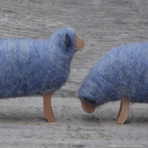 Blue Lamb Figurine - Etsy