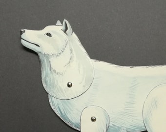 White Wolf , paper doll, paper toys, paper crafts,
