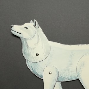 White Wolf , paper doll, paper toys, paper crafts,
