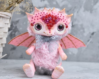 Dragon Ooak Toy Plush Fantasy Doll Creature Animal Art Doll Collectible SaponyukArtDolls