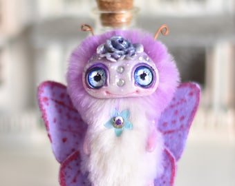 Moth Ooak Toy Miniature Fantasy  Plush Bug Collectible Sculpture Art Doll  Little Toys Butterfly SaponyukArtDolls
