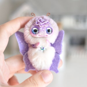 Falena Ooak Giocattolo Miniatura Fantasy Peluche Insetto Collezionabile Scultura Arte Bambola Piccoli Giocattoli Farfalla SaponyukArtDolls