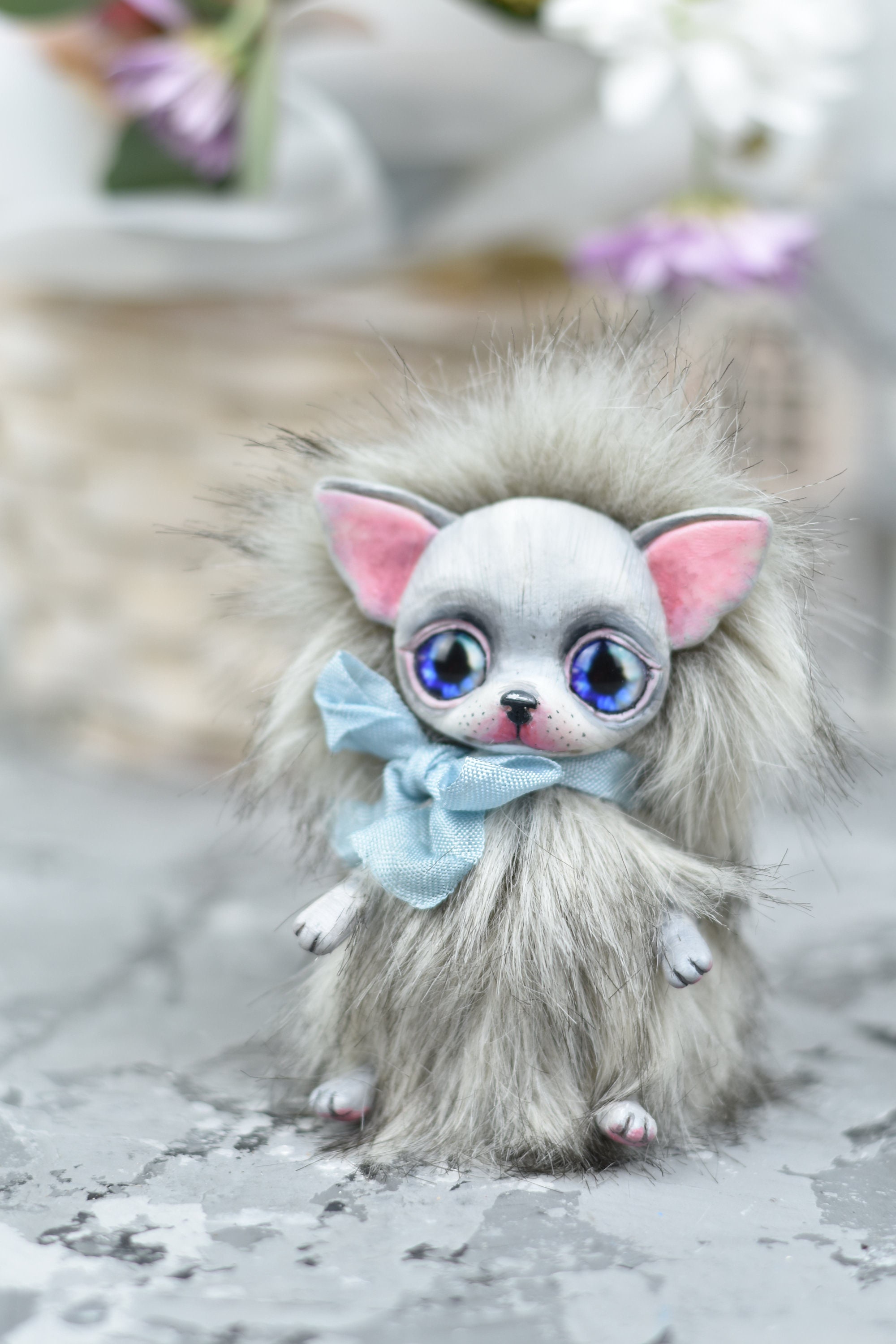 Hund Ooak Spielzeug Plüsch Mini Fantasy Terrier Hund Plüsch Etsy