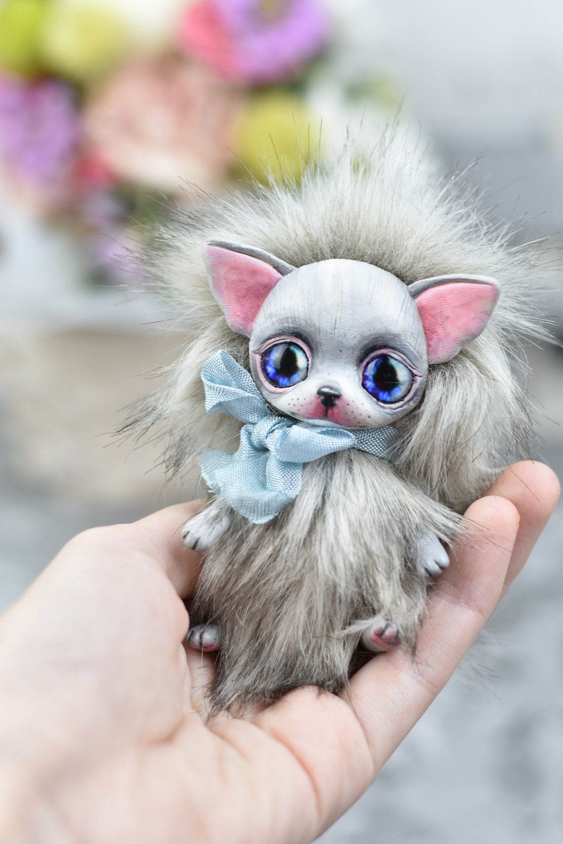 Hund Ooak Spielzeug Plüsch Mini Fantasy Terrier Hund Plüsch Etsy