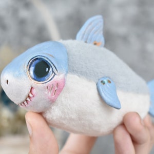 Baby Shark Plush: Fantasy Art Doll, Fish Sculpture