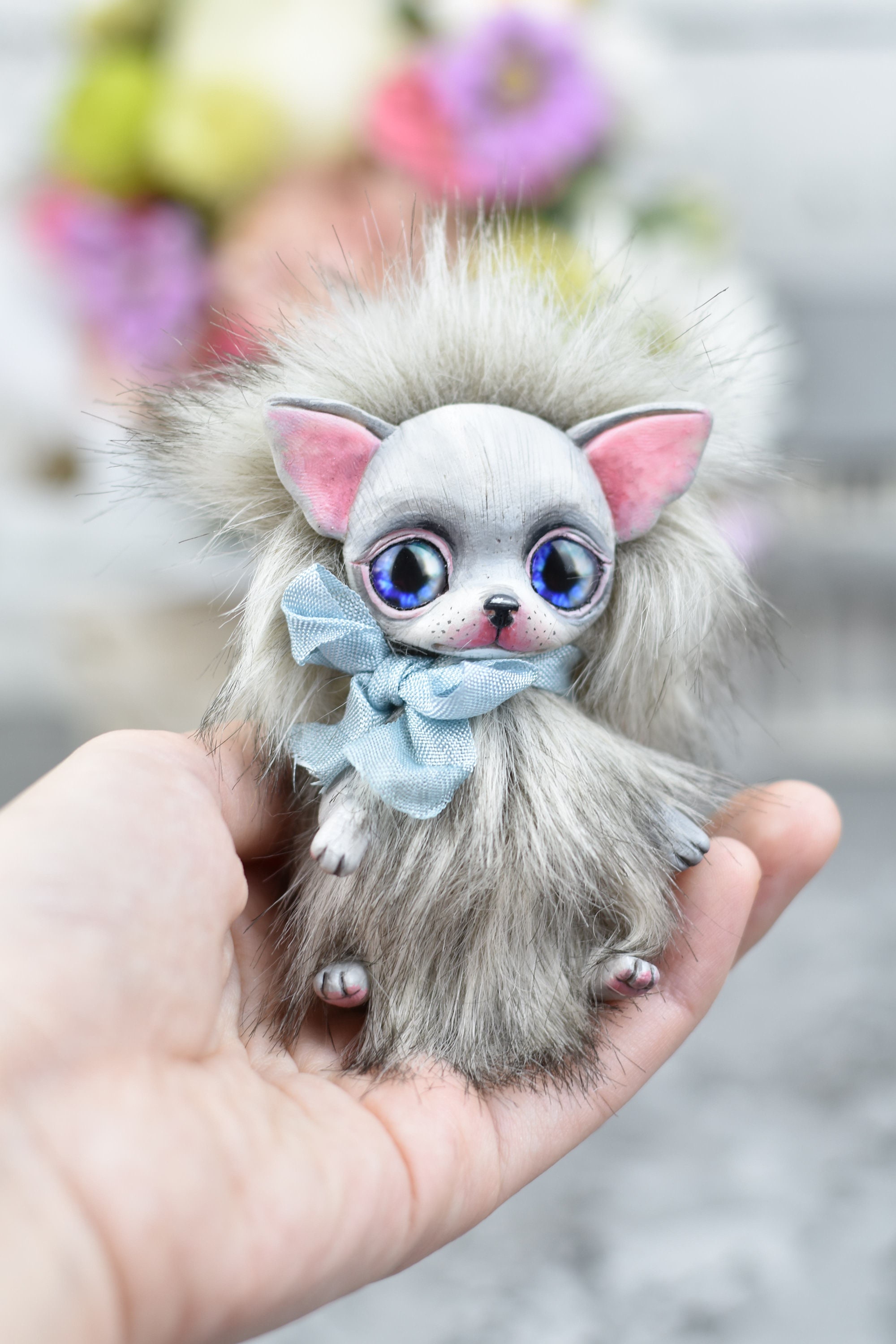 Hund Ooak Spielzeug Plüsch Mini Fantasy Terrier Hund Plüsch Etsy