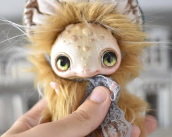 Figura de hongo de fantasía, juguete de roble, muñeco de peluche mágico, escultura de bosque salvaje, SaponyukArtDolls