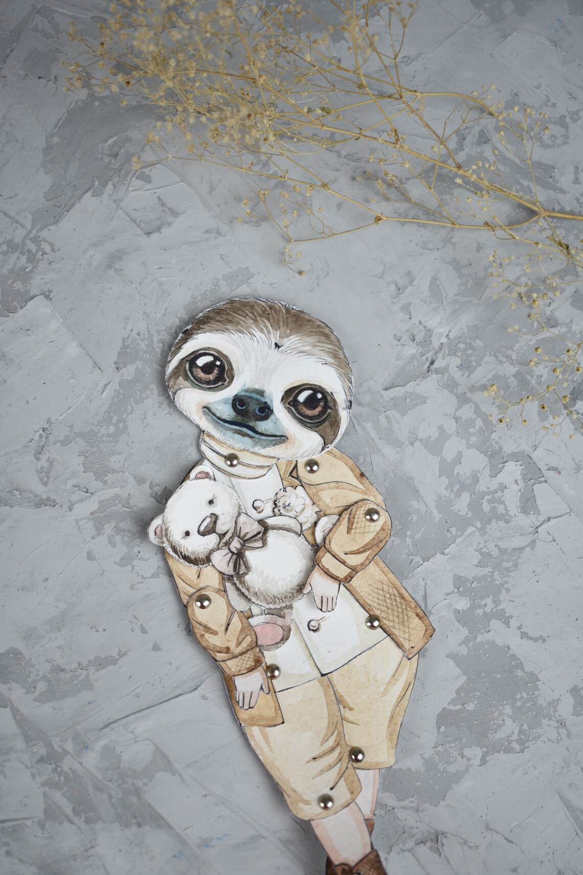 Sloth Paper Toy Sloth Gifts, Sloth Ornament, Paper Sloth, Paper Toys, Paper Crafts ...