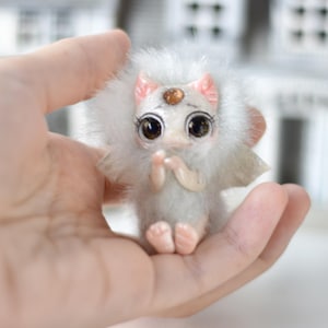 Tiny Dragon Ooak Toy Miniature Plush Fantasy Doll Creature Animal Art Doll Collectible SaponyukArtDolls