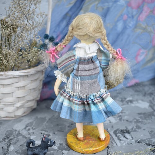Dorothy and Toto, emerald city, Vintage styled doll, shops the Wizard of Oz,