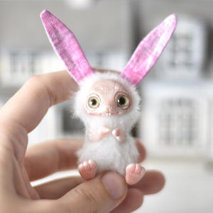 Miniature Bunny Toy Rabbits Ooak Toys Artist Teddy Sculpture