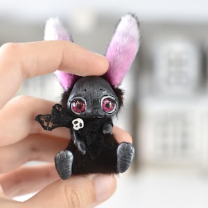 Tiny Rabbits Toy Ooak Bunny Toys Artist Teddy Sculpture Miniature