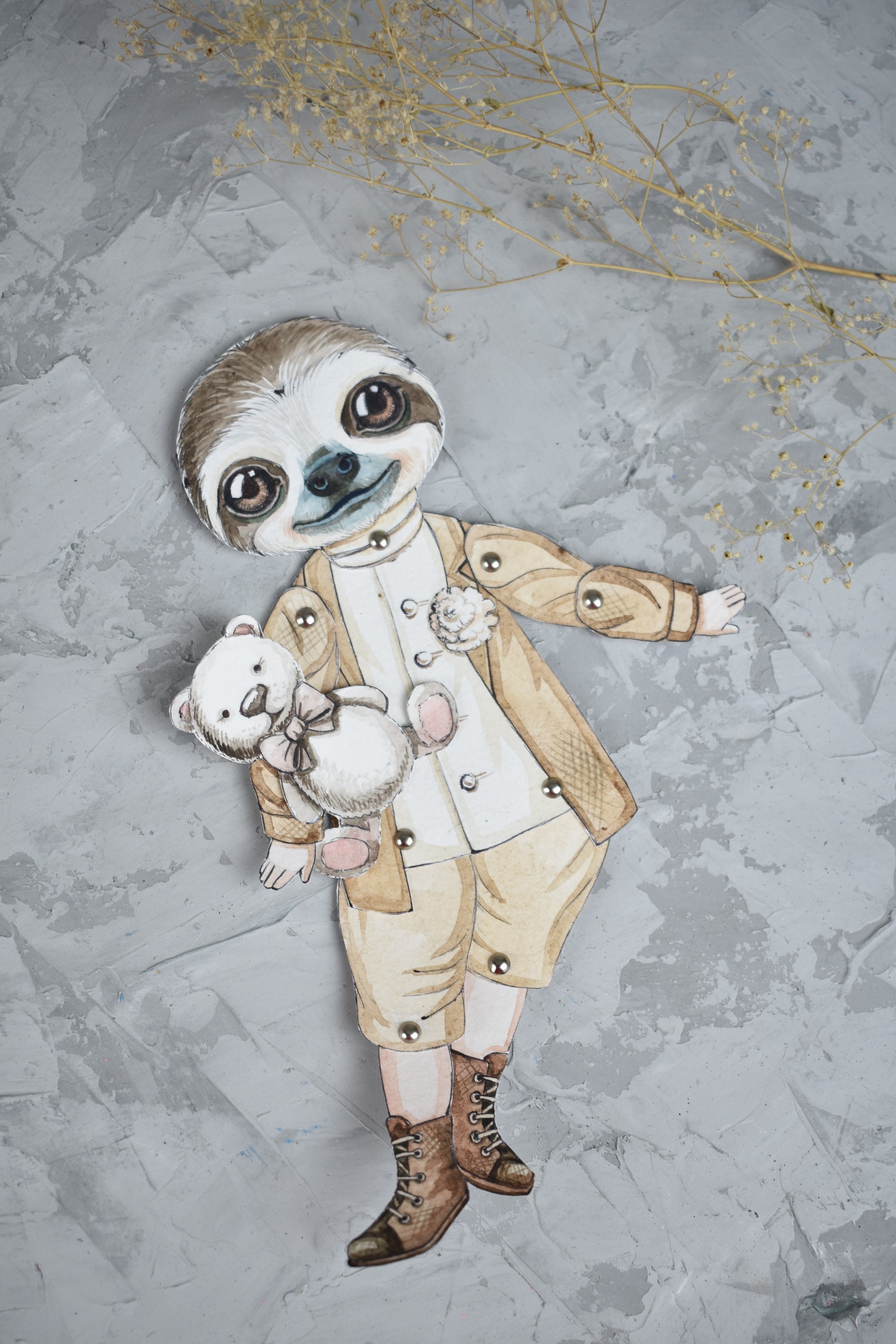 Sloth Paper Toy Sloth Gifts, Sloth Ornament, Paper Sloth, Paper Toys, Paper Crafts ...