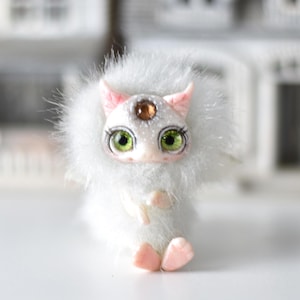 Dragon Ooak Toy Tiny Plush Fantasy Animal Doll Creature Art Doll Collectible SaponyukArtDolls