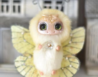 Butterfly Ooak Toy Miniature Moth Fantasy  Plush Bug Collectible Sculpture Art Doll  Little Toys Butterfly SaponyukArtDolls