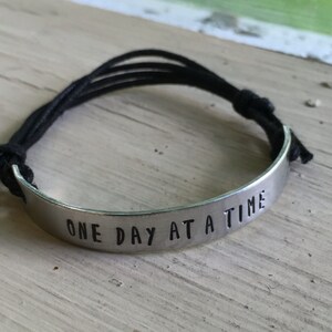 One day at a time rubber bracelet clearance