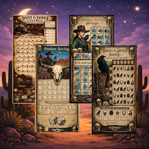 Western Saloon Spar-Challenge Druckbare Würfel Spar-Challenge Cash Stopfen Challenge Roll Dice Geld-Spiel Budget-Binder-Einsatz
