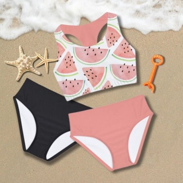 Summertime Girls Two Piece Swimsuit - Watermelon Bliss