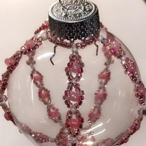 Pink Beaded Ornament