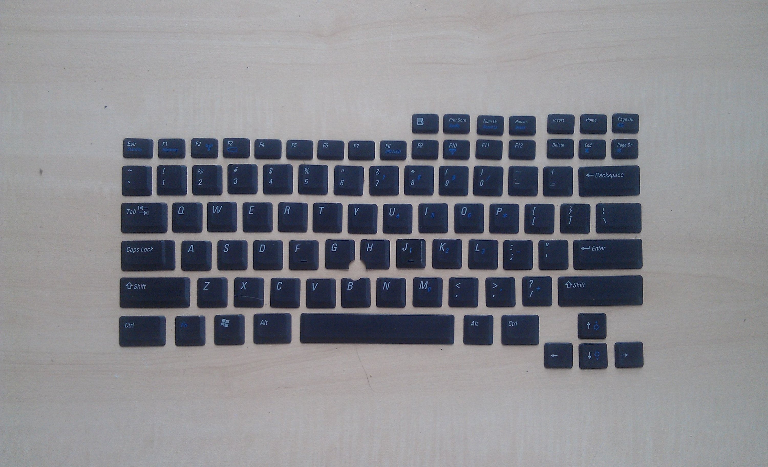 Complete Set Loose Laptop Keyboard Keys for Scrapbooking and Etsy