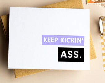 Funny Congratulations Card | Kick Ass Graduation Gift