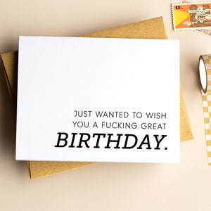 Carte d'anniversaire hilarante pour lui | carte d'anniversaire grossière | Cadeau d'anniversaire humoristique sarcastique | Carte personnalisée Message personnalisé