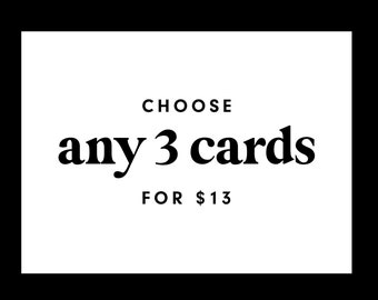 Mix and Match Greeting Cards Set | Choose Any 3 Cards Greeting Card Bundle