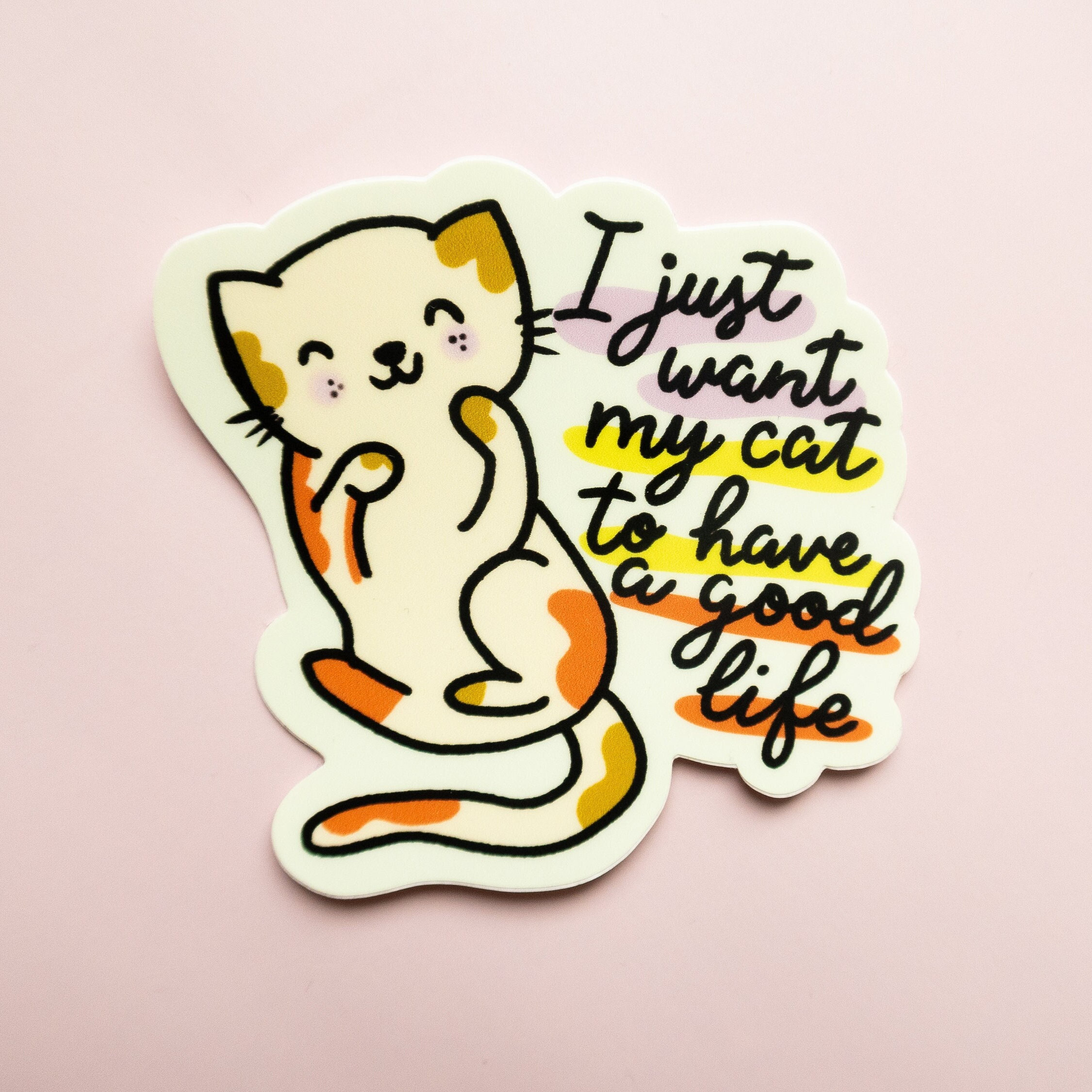 Cat Lover Sticker: Waterproof Vinyl Decal for Laptop, Water Bottle - Etsy