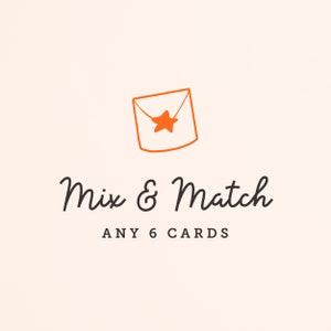 Mix and Match Greeting Cards Set | Choose ANY 6 Cards | Assorted Greeting Card Bundle Pack