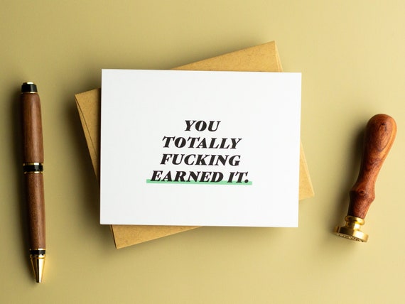 Funny New Job Card: You Totally Earned It - Congratulations