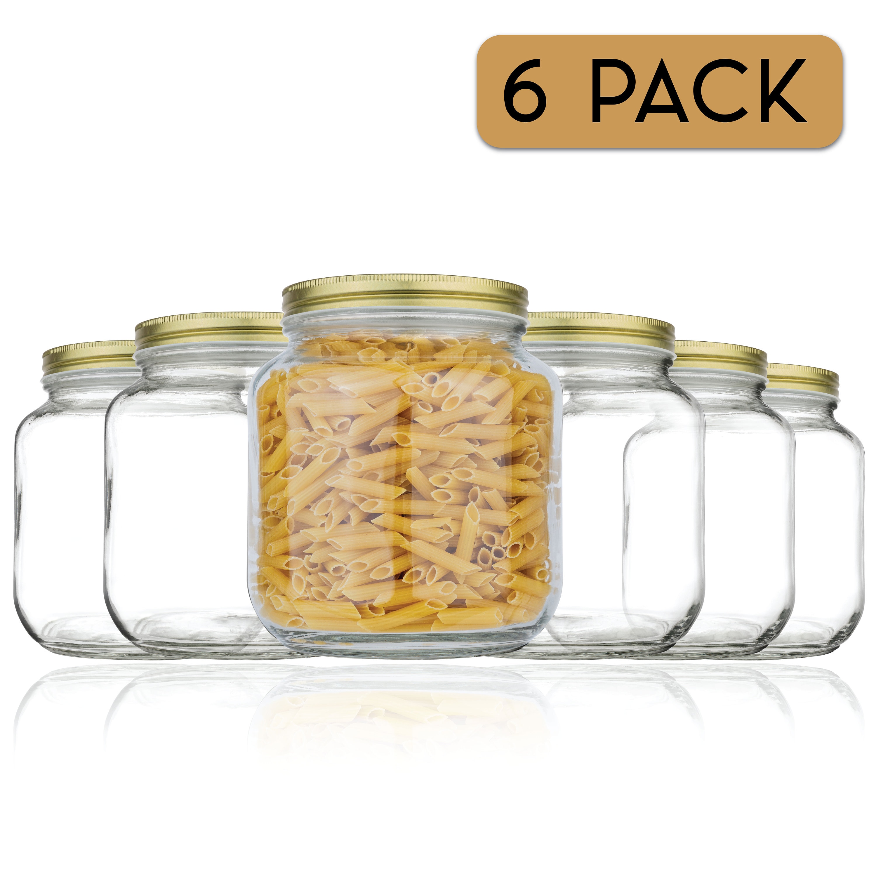 Multi-Purpose Large Mason Jar with Metal Lid for Pickles, Spices, Mason  Jars Wide Mouth with Airtight Lids for Canning, Fermenting 