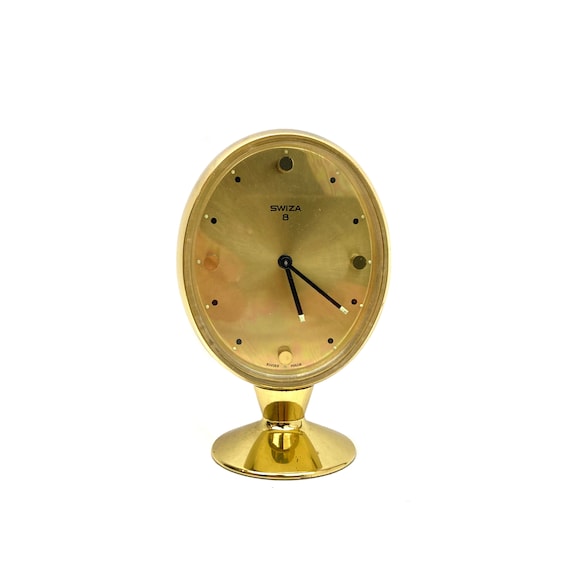 Vintage Alarm Clock Swiza Oil Lamp 