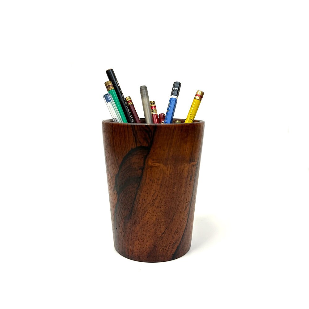 Exotic Wood Pen Display Stand Hand Crafted Walnut & Zebrawood PEN