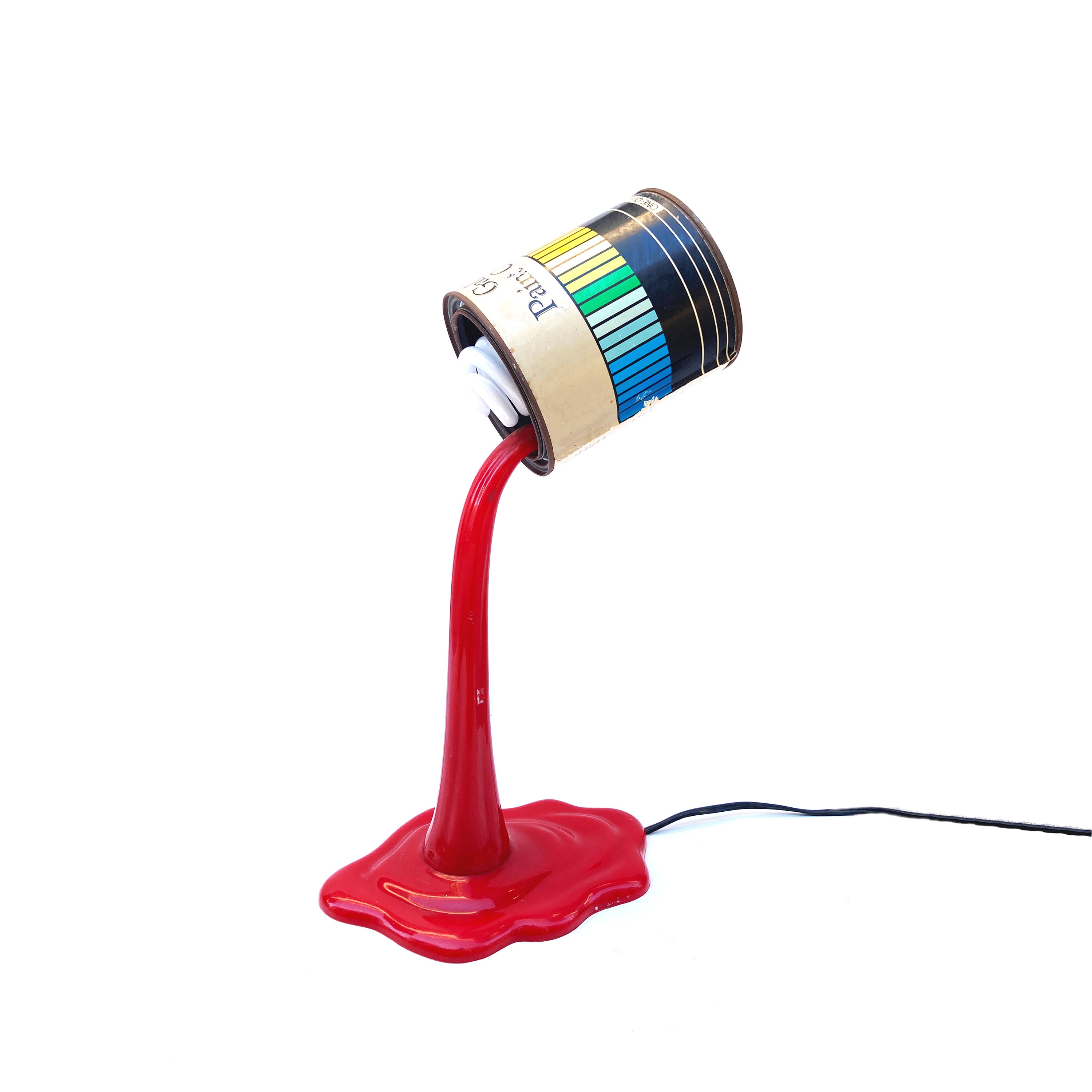 Gallery Paint Co. Splash Light Pop Art Paint Can Lamp Advertising Spilling  Paint Red Illusional Gallery Art Glass California 1980s 1985 -  Israel