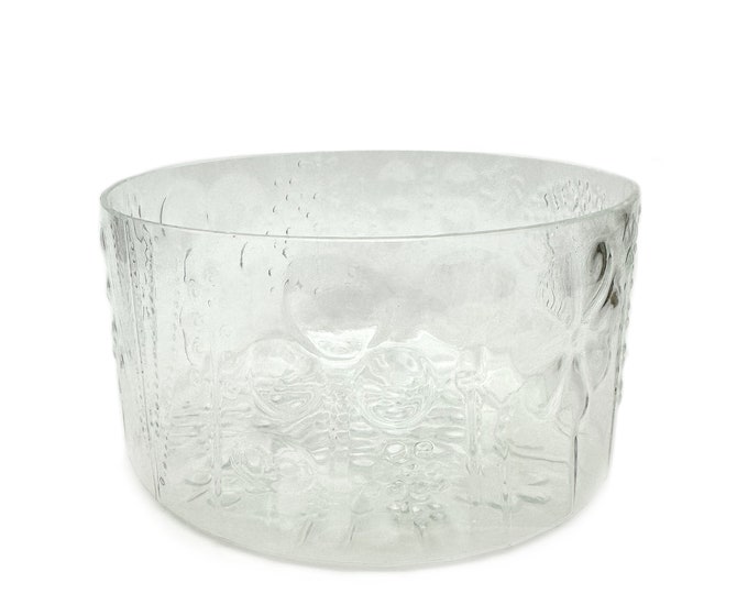 Oiva Toikka Nuutajärvi Flora Serving Bowl Clear Finnish Art Glass ...